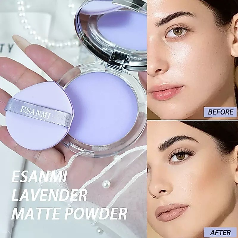 ESANMI Lavender Powder-Free Fixing Makeup Cream Natural Nude Makeup Oil Control Non-stuck Powder Pow