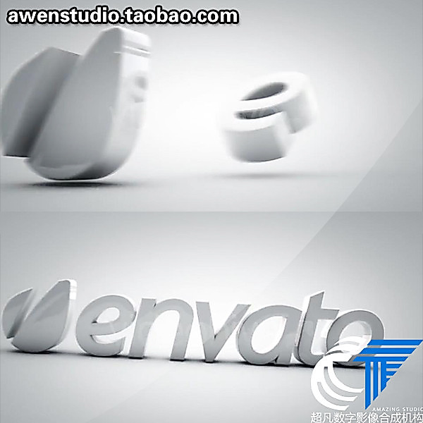 C4D Template Elegant Simple โลโก้ 3D โลโก้ Interpretation Head Animation 3D ข้อความเปิดวิดีโอ