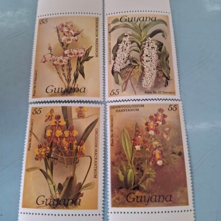 1987 ดอก Guyana Flora 4v MNH Mint