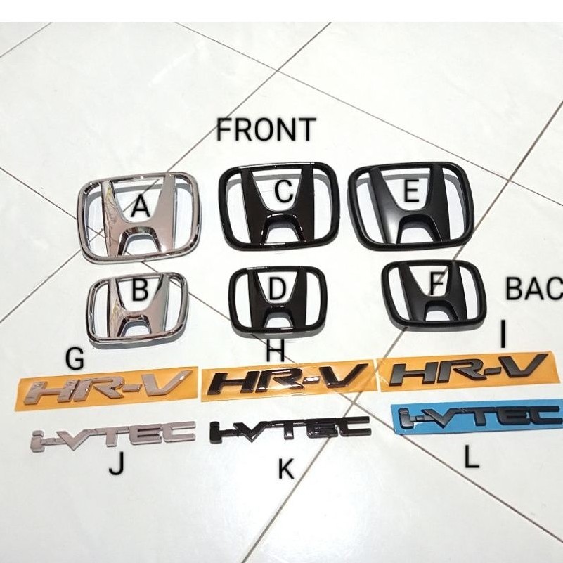 HONDA HR-V YEAR 2014-18 HRV EMBLEM LOGO -(ABS)