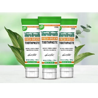 Thera breath fresh ยาสีฟันมินต์ อ่อนโยน 150 กรัม ป้องกันฟันผุ กําจัดกลิ่นปาก ขจัดคราบจุลินทรีย์ สุขภาพฟัน สดชื่น ดูแลช่องปากทุกวัน เพื่อความสดชื่นและสุขภาพดี