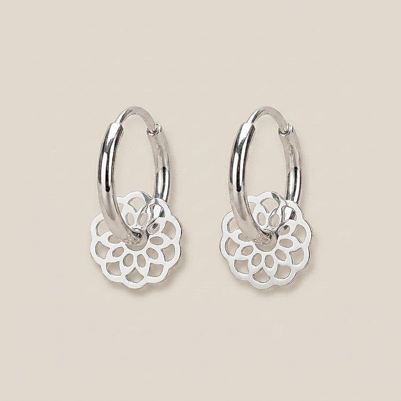 Mandala Earrings ต่างหูเงินแท้ S925 [MERCELO]