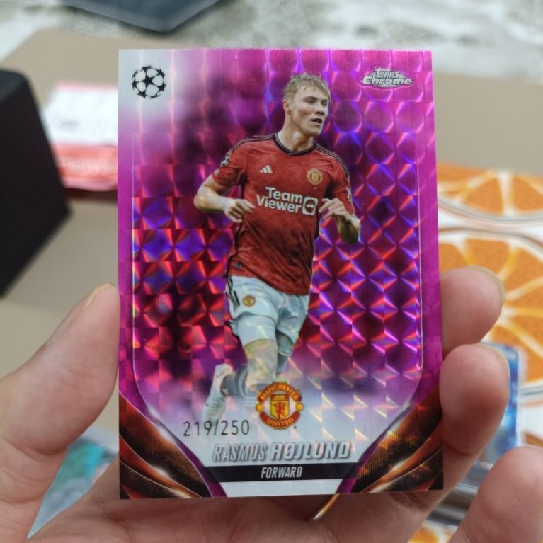 Topps Chrome Rasmus Hojlund จํานวน 250 No.131 แมนเชสเตอร์ ยูไนเต็ด