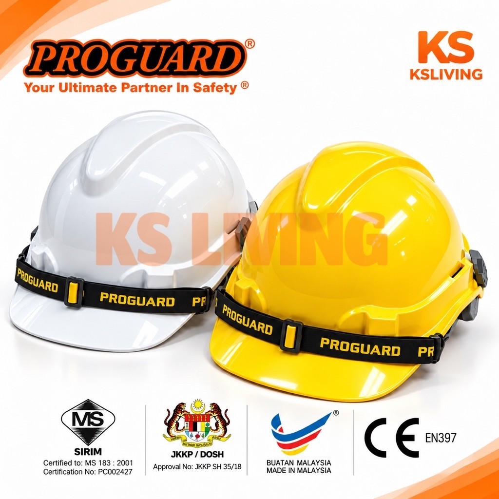 คิม. S PROGUARD หมวกกันน็อค SIRIM DOSH CE EN397 ปรับการก่อสร้างหมวกแข็ง Topi Keselamatan 安全帽