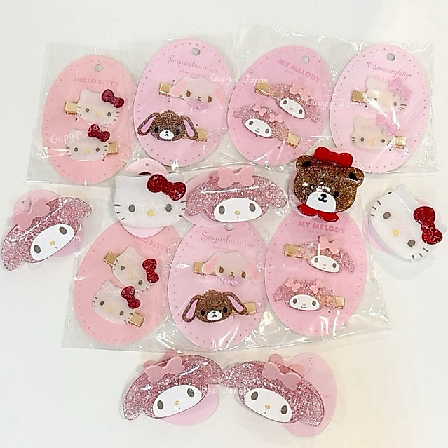 กิ๊บติดผมและพวงกุญแจ Sanrio X Shobido Lame Glitter collection (พร้อมส่งในไทย) ของแท้นำเข้าจากญี่ปุ่น