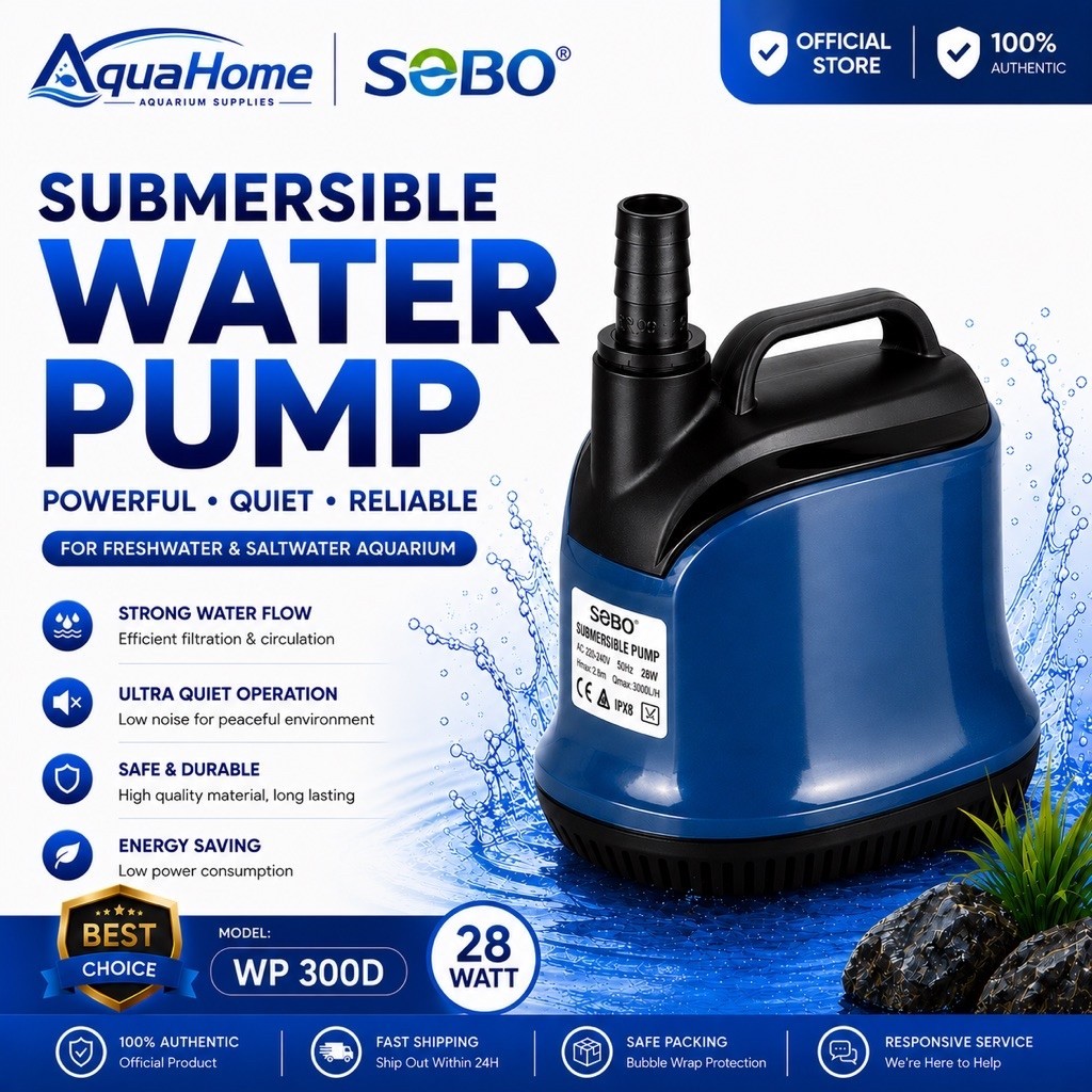 SOBO Aquarium Submersible ปั๊มน้ํา WP100D WP200D WP300D WP500D WP700D FIsh ปั๊มบ่อ Hydroponic Aquapo