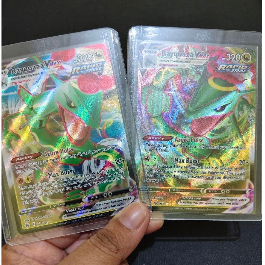 Pokemon TCG: Rayquaza Vmax การ์ดภาษาอังกฤษ 2 ชิ้น