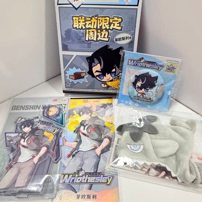 Genshin Impact Nestle Limited Collaboration Wriothesley Merchandise standee badge 联可爱神动莱欧斯利联动