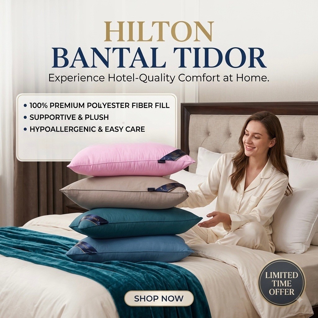 Viral Hilton Pillow 5 ดาว ⭐ หมอน Sleeping Hilton 1Kg/1000g Viral Bantal Hotel Quality.....