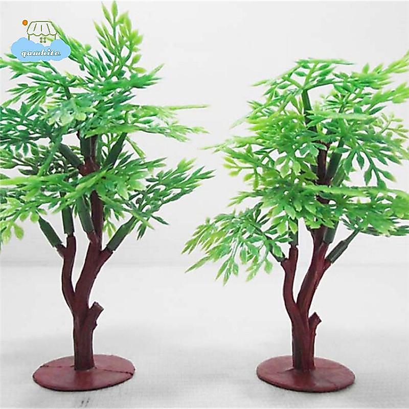 [LI] Vivid 9 ซม.ต้นไม้สีเขียวรุ่นรถไฟ Park HO SCALE Layout Scenery Dollhouse Decor IE