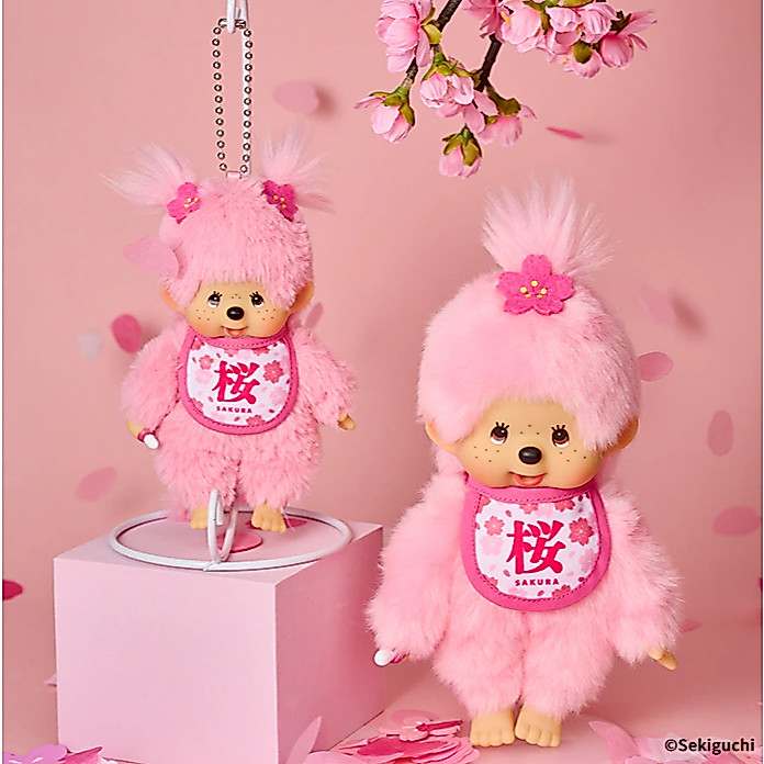 Monchhichi Sakura มอนชิชิซากุระ คอลใหม่ ตุ๊กตา และพวงกุญแจ แท้100%