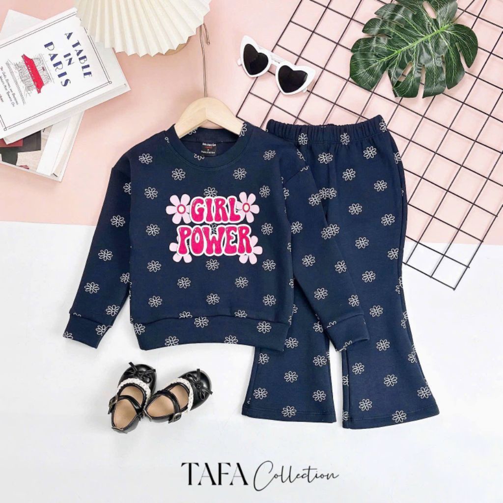 [1Y-12Y] NEW SET JALAN GIRLS SELUAR BOOTCUT