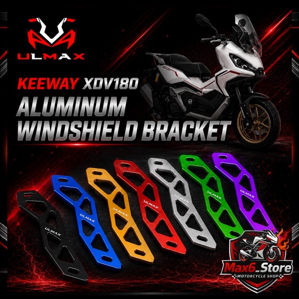 KEEWAY XDV180 EVO WINDSHIELD BRACKET HOLDER CNC ALLOY XDV180 ULMAX VISOR BRACKET CRAZY COLOR WITH SC