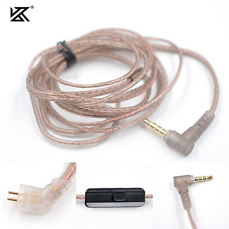 สายหูฟังอัพเกรดทองแดงปลอดออกซิเจนบริสุทธิ์ KZ Original Cable เหมาะสําหรับ KZ CCA ZSN pro Castor
