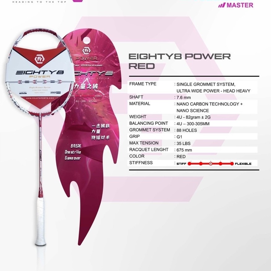 FELET TJ-1000 (POWER/CONTROL/SPEED) ไม้แบดมินตัน 4u ,35 LBS, Grip G1 ,เทคโนโลยีนาโน