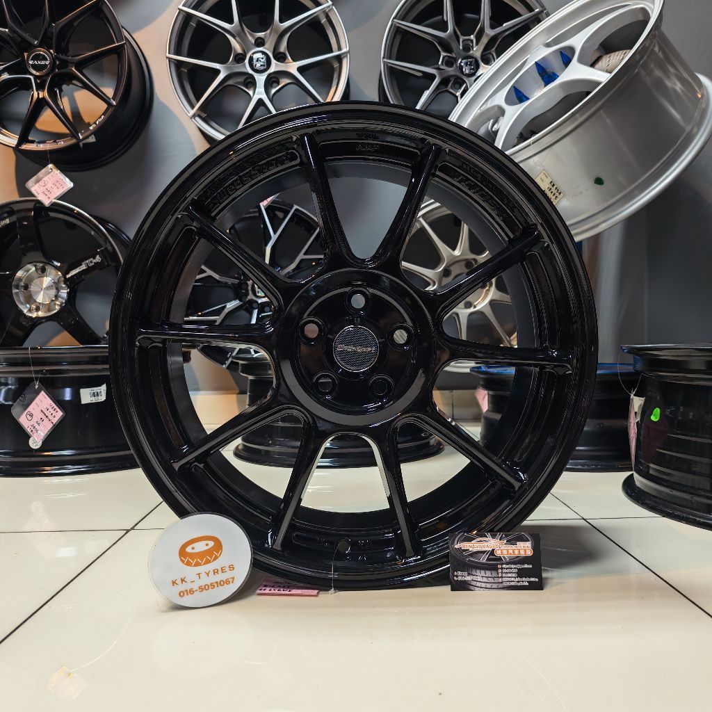 [1PC] ขอบสปอร์ต 17 นิ้ว TC105X 17X7.5JJ ET42 5H100 GLASS สีดํา