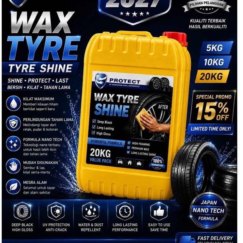 WAX TIRE 20L TIRE SHINE (PENGILAT TAYAR)