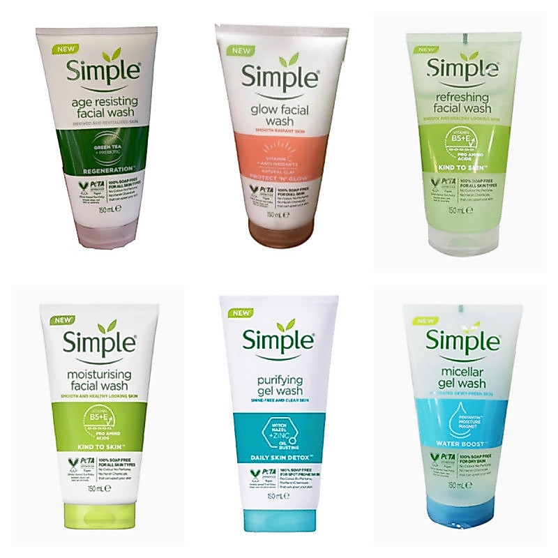 Simple Qingyan Facial Cleanser ทําความสะอาดล้ําลึก Refreshing Moisturizing Exfoliating Radiant Firmi