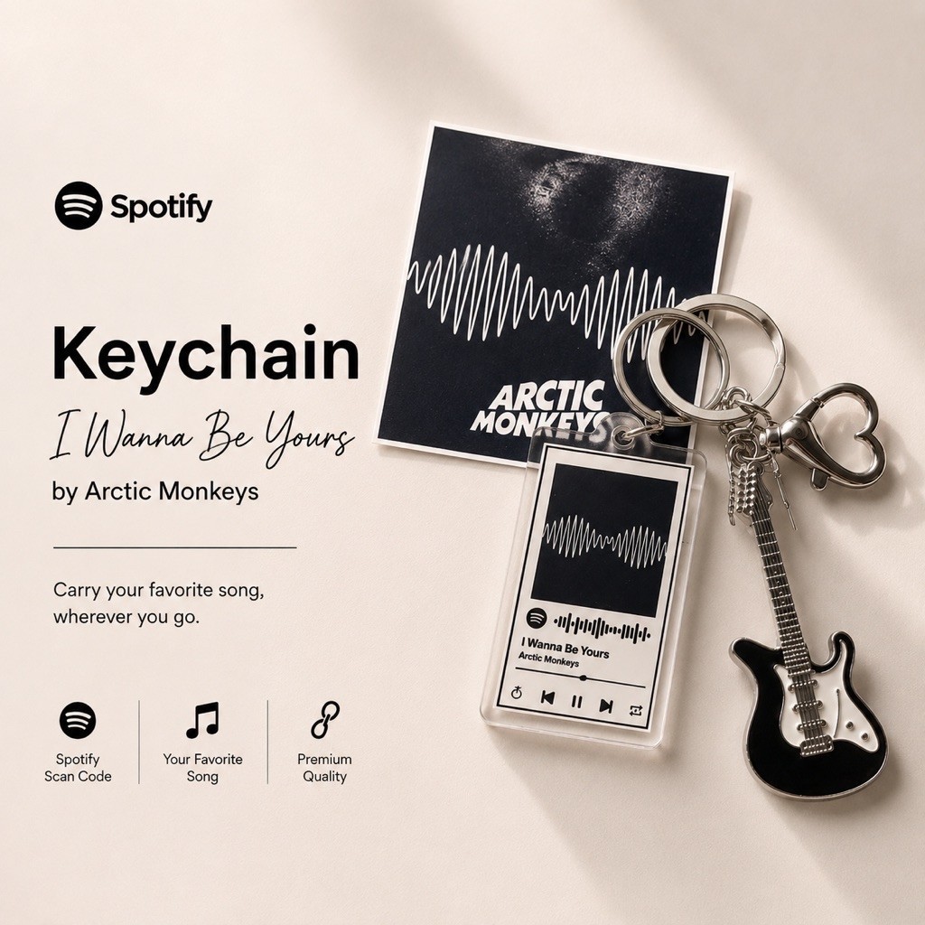 SPOTIFY KEYCHAIN - I Wanna Be Yours By Artic Monkeys🎧