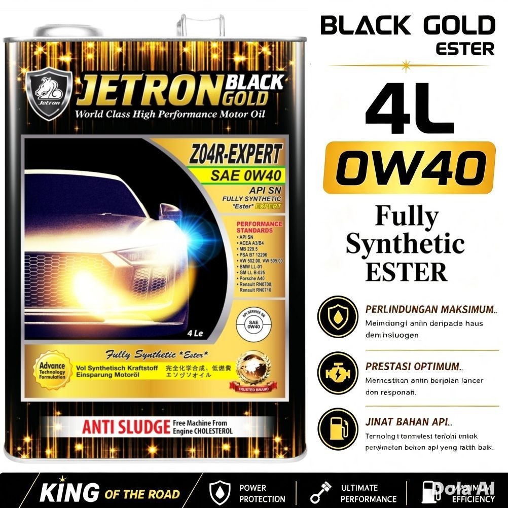 C3-G Kereta, JETRON BG 4L/1L(Tin),0W20,0W30,0W40,5W30,5W40,10W40 Ester อย่างเต็มที่. แผ่นปิดท้ายรถยน