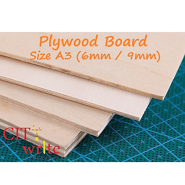 <Plywood Board>ขนาดA3 6 มม. / 9 มม.DIYศิลปะหัตถกรรมแบบจําลองสถาปัตยกรรมวัสดุ