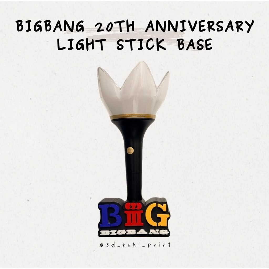 BIGBANG ฐานแท่งไฟครบรอบ 20 ปี 3D พิมพ์ VIP Bangstick ขาตั้งจอแสดงผล K-Pop Holder