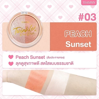 Teammy Twinkle Duo Blush [TB105] ชิมเมอร์บลัช 2 เฉด แก้มโกลว์สวย มีมิติ เนื้อเนียนละเอียด สีชัด
