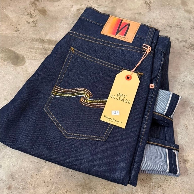 สินค้าใหม่ NUDIE JEANS KEPALA KAIN 13Oz UP 1 SIZE