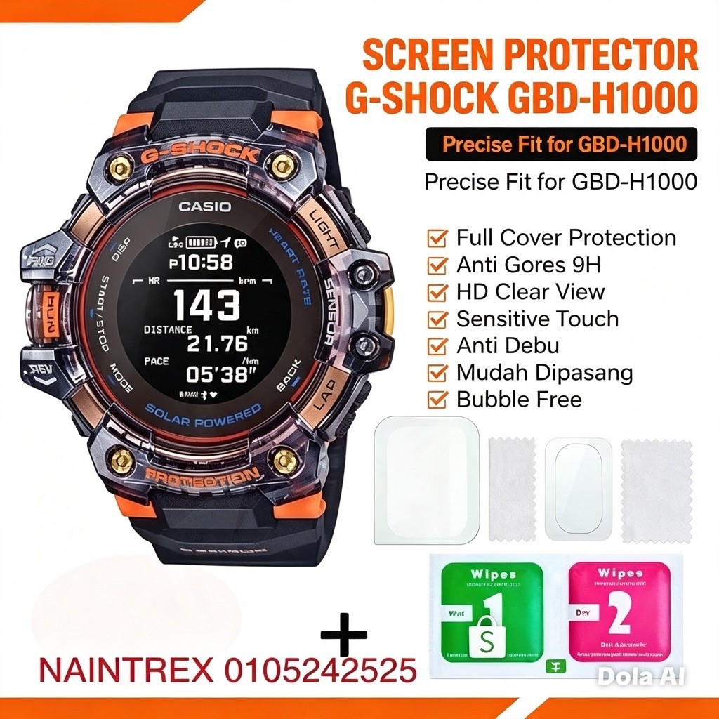 🇲🇾 TEMPERED GLASS สําหรับ GBD-H1000, GBD-100, GPR-B1000 G-Shock กระจกนิรภัย