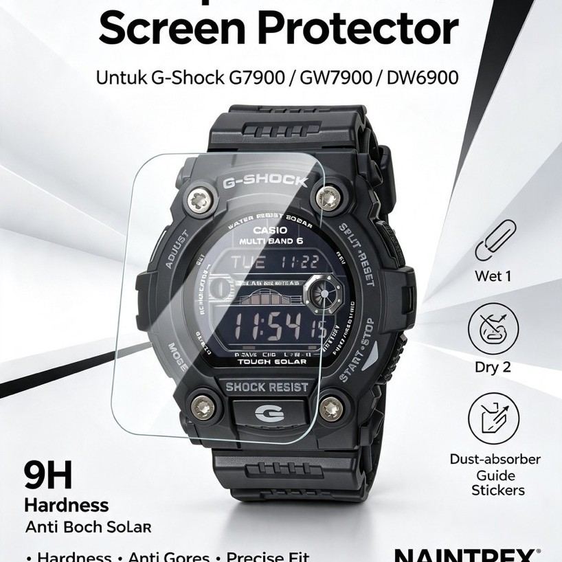 🇲🇾 ฟิล์มกันรอยหน้าจอสําหรับ GW7900, G7900 & DW6900 Casio G-Shock (G7900,GW7909 & DW6900)
