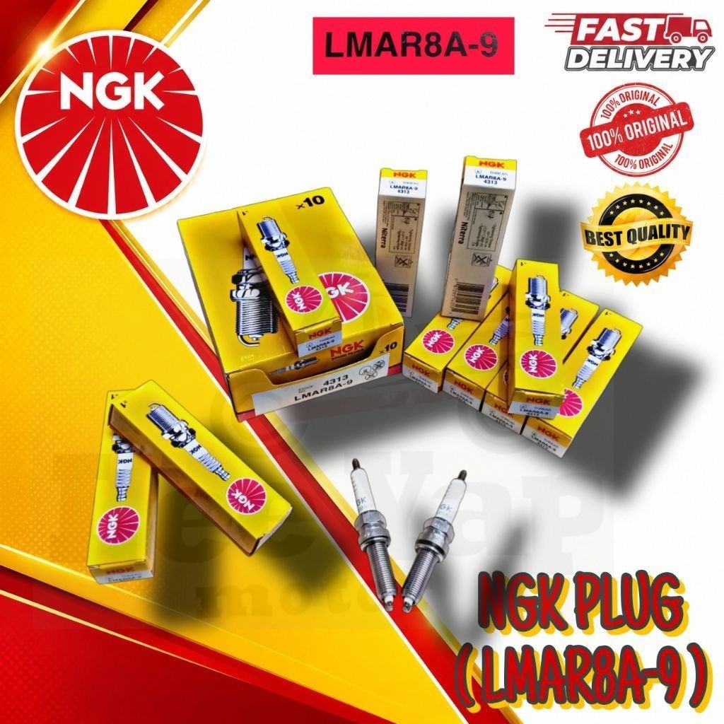NGK PLUG LMAR8A-9 ( XMAX / MT09 / MT07 สินค้าคุณภาพสูงโดย NGK