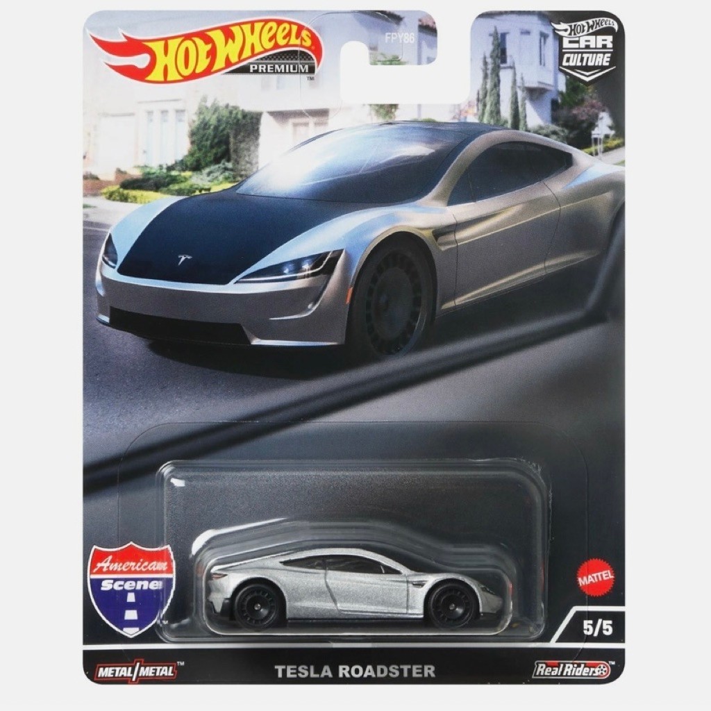 Hot Wheels Tesla Roadster Scene 2022 Tesla Roadster Hot Wheels วัฒนธรรมรถระดับพรีเมียม