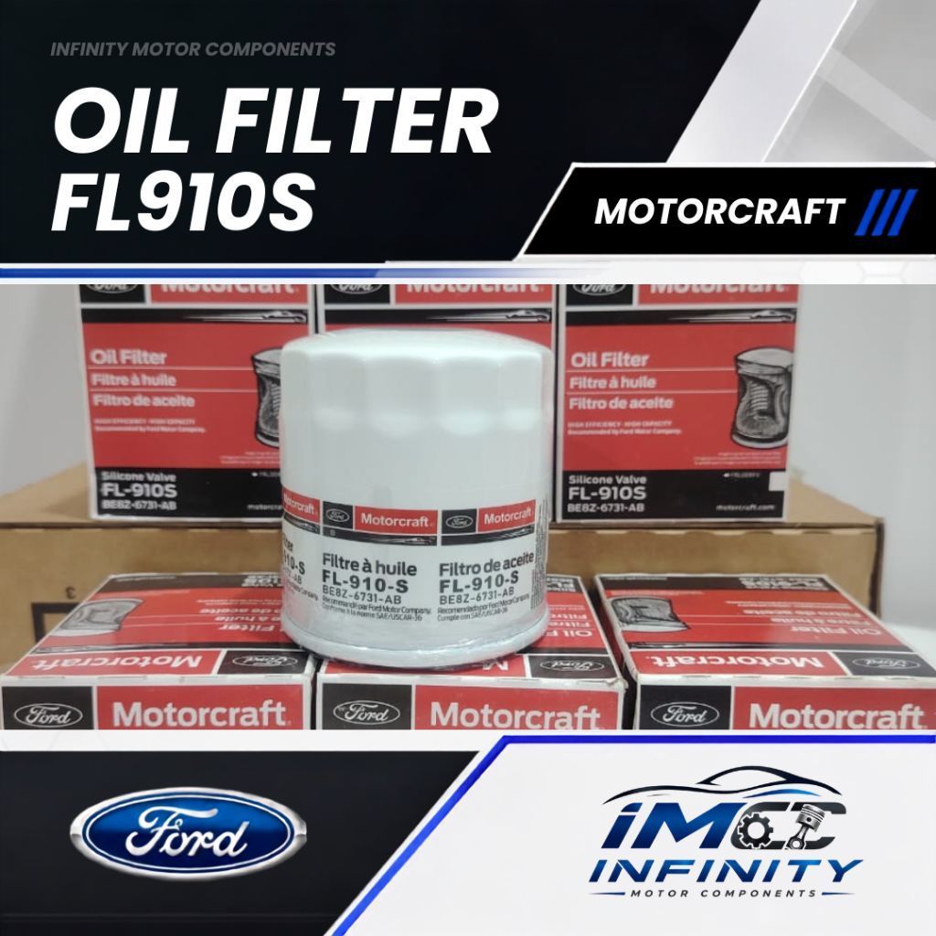 กรองน้ํามันเครื่อง Motorcraft FL910S BE8Z-6731-AB สําหรับ Ford