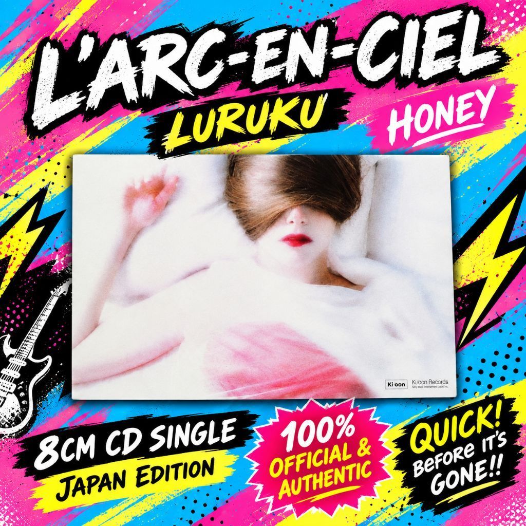 LARC-EN-CIEL/LARC~EN~CIEL/HYDE : HONEY [12TH SINGLE] 8CM CD SINGLE-( % official & ของแท้ Japan editi