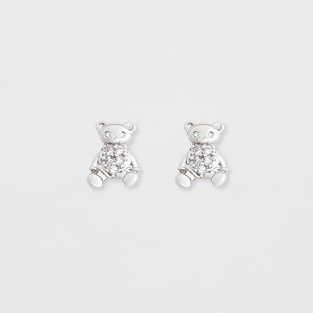 [Pomelo] ต่างหูสตั๊ดรูปหมีเท็ดดี้ / Teddy Bear Stud Earrings