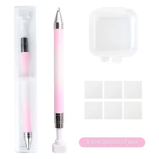 ใหม่ 6 ชิ้น/เซ็ตReusable Rhinestone Picker Dottingปากกาขี้ผึ้งดินสอสําหรับRhinestones Wax DottingปากกาเพชรPickerเล็บDottedเครื่องมือเล็บอุปกรณ์เสริม