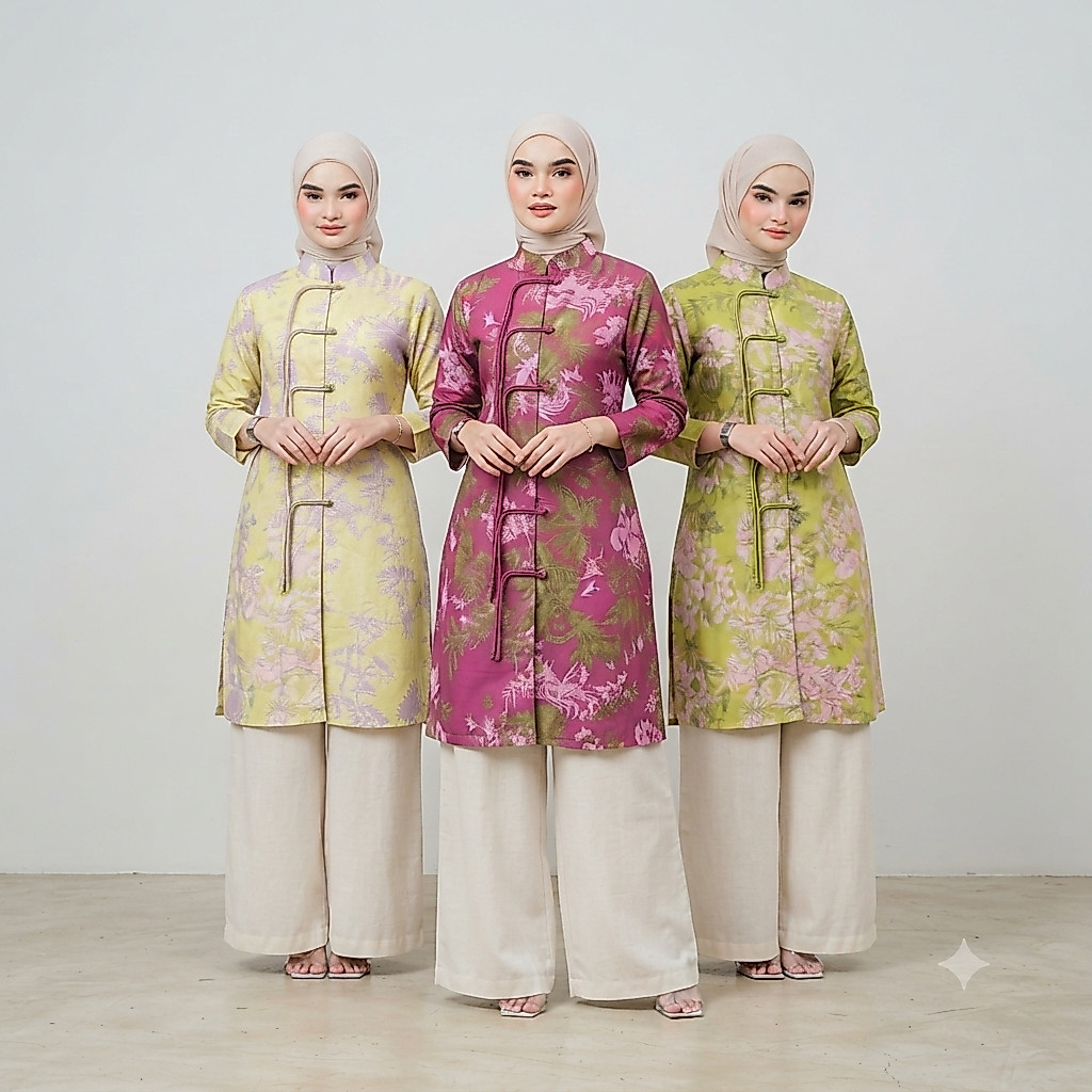 MUSLIMAH WEAR Rayyan Haya LOONA LONG 37 INCH Baggy Top Loose Versi Labuh