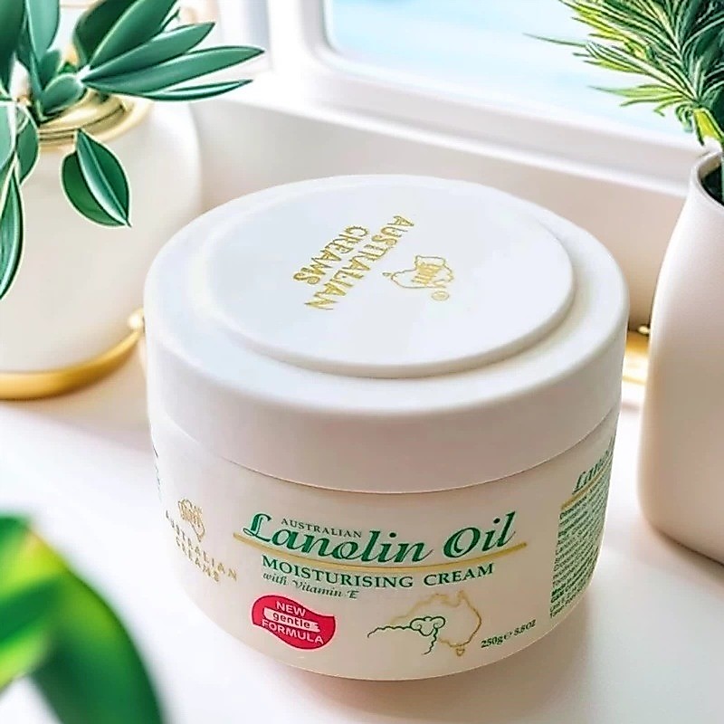 Australian Lanolin Face Cream Body Lotion Hand Cream Moisturizing Non-Greasy 250g นมแพะ Bee Moisturi