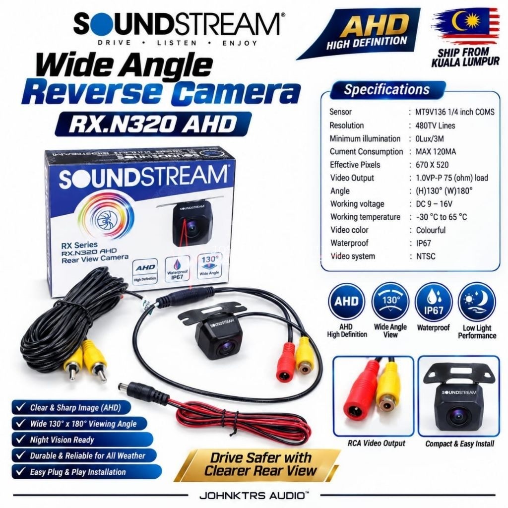 SOUNDSTREAM CAMERA REVERSE AHD N320