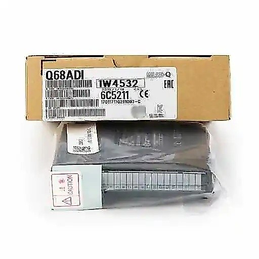 ยี่ห้อใหม่สําหรับ PLC Q68ADV ใหม่ Original Programming Controller พร้อม RS485 การสื่อสารสําหรับอุตสา