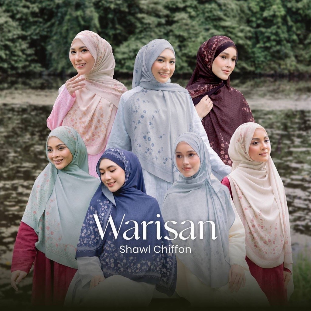 ALYSS ผ้าคลุมไหล่พิมพ์ลาย Labuh - Warisan Series (ใหม่)