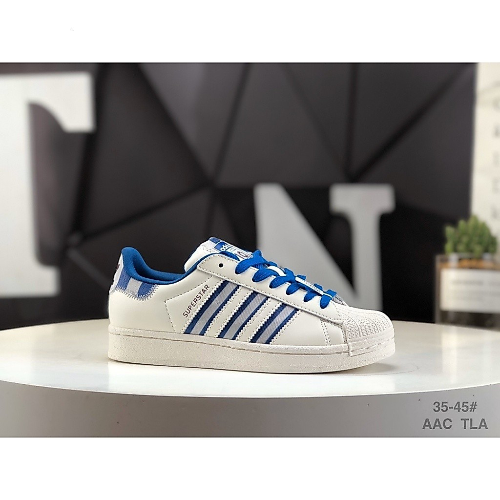 Adidas Superstar รองเท้าผ้าใบผู้หญิงรองเท้าแตะลําลองที่บังคับเอง ACE