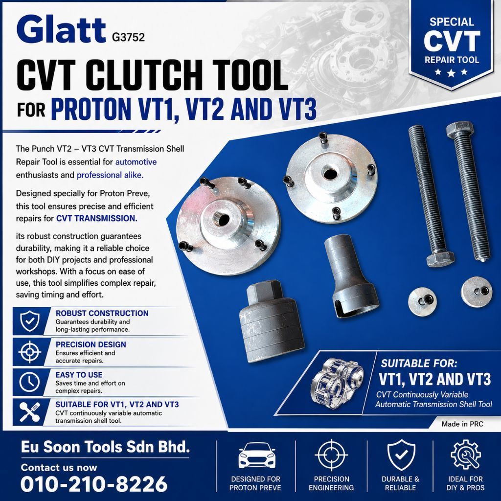 [Glatt] เครื่องมือคลัตช์ CVT G3752 สําหรับ Proton CVT VT1 VT2 VT3