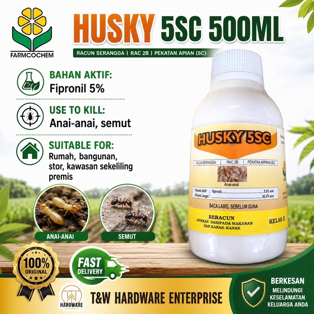 Husky 5sc 500ml Fipronil 5% / Racun Anai / Semut / Regent / Chalcid 5.0 / Fipest 5.0 / Legend 5.0sc 