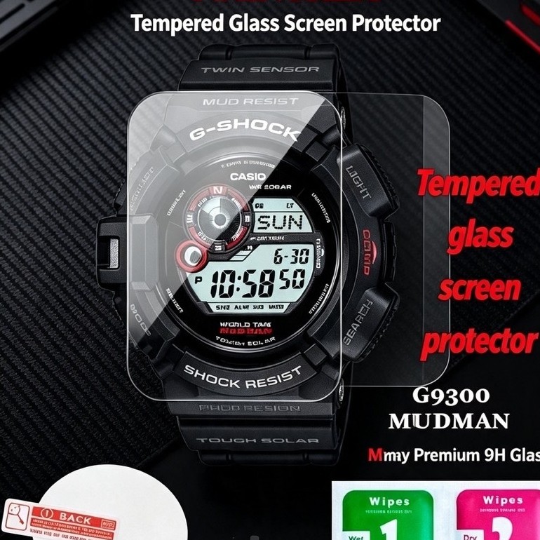 🇲🇾 กระจกนิรภัยสําหรับ G-Shock G-930-1DR MUDMAN TEMPERED GLASS SCREEN PROTECTOR