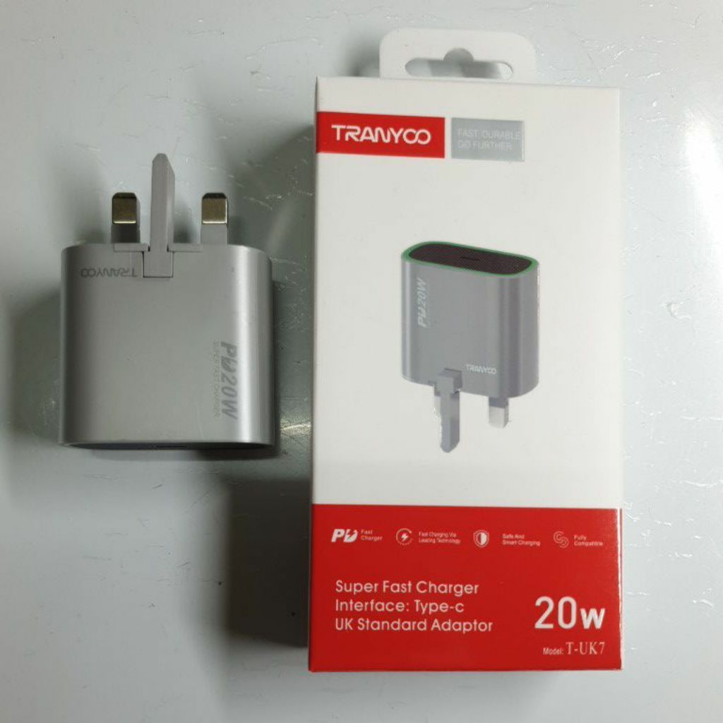 ชาร์จเร็วสุด type c 20w tranyoo UK มาตรฐาน adaptor T - UK7