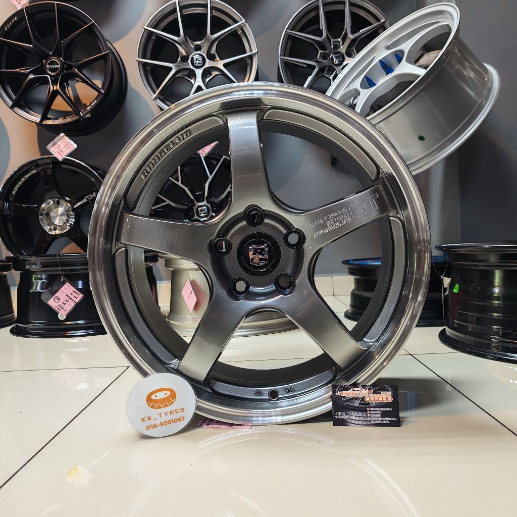 [1PC] ขอบสปอร์ต 17 นิ้ว RC GT 17X7.5JJ ET40 5H113 HYPER BLACK