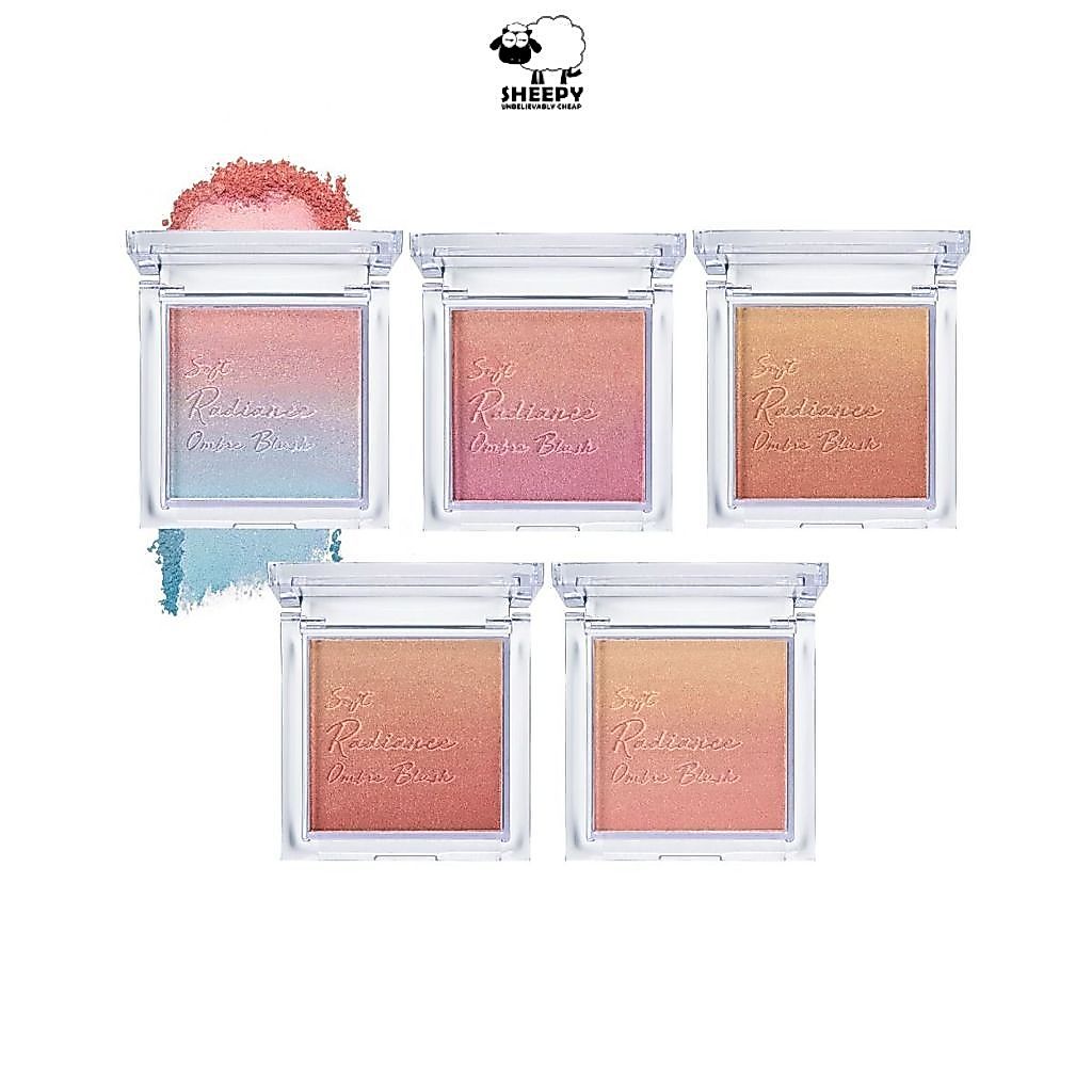 Cute Press New Soft Radiance Ombre Blush บลัชออนปัดแก้ม ไล่เฉดสี เนื้อละเอียด โกลว์ใสเล่นแสง 7.5g
