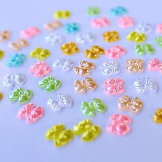 โบว์ตกแต่ง 50 ชิ้น อุปกรณ์ตกแต่ง DIY อุปกรณ์ตกแต่งเหรียญโปรยทาน
