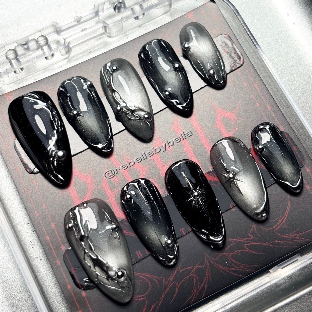 Rebellle Handmade Press-On Nails (ChromaAngel Collection)